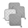 Almohadilla aislante térmica de algodón engrosada recubierta de tela plateada, almohadilla anti-olla caliente, almohadilla para placa, guantes para horno microondas, almohadilla para olla, venta al por mayor transfronteriza en stock