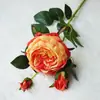 Flor de Rosa Artificial com 3 Cabeças, Rosa Austin Estilo Inglês, Flor Artificial para Dia dos Namorados, Decoração de Casamento, Decoração de Casa