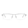 Óculos de Miopia Modernos Estilo Coreano Meia-Armação para Mulheres, Artísticos, Descolados e Elegantes, Podem Ser Equipados com Lentes Planas Anti-Luz Azul de Grau para Homens, Tendência
