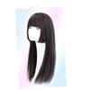 Peluca Completa para Mujer con Corte de Princesa Cosplay, Estilo Japonés, Adelgazante Lolita, Cabello Mediano-Largo con Flequillo Set de Pelucas