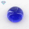 Gema Huagang redonda 113# cristal azul afilado piedra de vidrio desnuda fondo plano anillo curvo reloj taladro al por mayor DIY