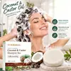 Sabonete em barra de óleo de rícino com sabor de coco O óleo de rícino equilibra a oleosidade, as raízes do cabelo ficam volumosas após a lavagem, não ficam achatadas. Em estoque