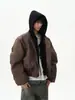 Fornecimento direto da fábrica primavera retrô americano falso dois PU jaqueta bomber curta masculina bonita jaqueta de alta qualidade moda