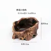 E-commerce Transfronteiriço Criativo Retro Cimento Imitação Tronco de Árvore Raiz Escultura em Madeira Vaso para Suculentas Venda Direta de Fábrica Atacado