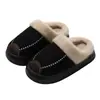 Pantuflas de algodón cerradas de felpa para mujer en invierno, anticolisión, de suela gruesa, cálidas, pantuflas de algodón cómodas antideslizantes para el hogar para hombres