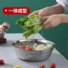 Tazón de sopa de acero inoxidable 304, tazón para verduras, tazón para fideos, tazón para comer de grado alimenticio para el hogar, jardín de infantes para niños, tazón de sopa con guarniciones
