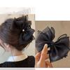Moño Escape Princesa Pinza de Agarre Doble Cara Negro Pasador de Pelo de Alto Sentido Parte Trasera Cabeza Pinza de Tiburón Accesorios para el Cabello Sombrerería Venta al por Mayor