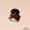 Muñeca de Pingüino de Resina Estéreo de Dibujos Animados Material para Llavero Colgante Decorativo de Exhibición de Escritorio de Coche DIY