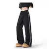 Calça casual de corte reto masculina design moderno desconstruído marca da moda caimento solto calça longa casual vestuário masculino comércio exterior transfronteiriço