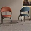 Cadeira de Jantar Leve de Luxo, Mesa e Cadeiras de Jantar Modernas e Simples para Casa, Celebridade da Internet Italiana Normcore Escandinavo Hotel Encosto Banqueta de Mahjong