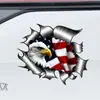 Pegatina de Coche Bandera Americana Águila Americana con Lágrima 3D Tema Patriótico Pegatina Decorativa para Carrocería de Coche Impermeable Protector Solar