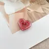 Cuentas de Corazón Blanco Rellenas de Polvo Acrílico con Agujero Vertical para Bolígrafo DIY Hecho a Mano Cadena de Teléfono Accesorio para el Cabello Colgante Joyería con Cuentas Sueltas