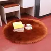 Tapete Peludo Tapete de Lã Sintética Tapete Redondo Capacho Branco Sala de Estar Quarto Janela de Canto Europeia Cobertor Dropshipping