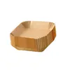 Fabricante de papel para freidora de aire, platos desechables para pastel, recipientes para salsas, charolas, charolas redondas, platos de postre, papel para dumplings