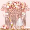 Decoração de Quarto de Casamento Conjunto de Balões Rose Gold 36 polegadas Espessados Decoração de Festa para Noiva Balões Grandes