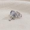 Brincos de zircônia japonesa e coreana, design banhado a ouro e cobre europeu e americano, clipe de orelha multicamadas, temperamento de nicho de vento frio