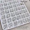 Acessórios de Diamante Flash K9 de Alta Qualidade Sem Base para Nail Art, Peças de Decoração de Unha Retangulares e Ovais Full Diamond Brancas Feitas à Mão