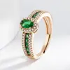 Comercio Electrónico Transfronterizo El Más Vendido Champagne Color Oro Real Anillo de Luz Estilo Lujo Anillo Abierto en el Dedo Índice Joyería Versátil de Hada