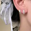 Aretes de Plata de Ley s925 con Forma de Flor de Encaje Estilo Japonés Coreano Dulce Lindos Huecos de Encaje Nicho Diseño de Alta Gama