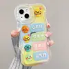 Pack de Expresiones Lindas Adecuado para Funda de Teléfono Móvil Apple 16Promax 13 Silicona Transparente 15 Doble Soporte 14/12/11 Mujer