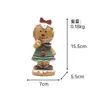 Natal de Novo Produto Transfronteiriço Desenho Animado Europeu e Americano Homem de Gengibre Enfeites de Mesa para Casa Decoração de Janela de Natal Artesanato de Resina