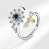 Anillo giratorio para dedos de Amazon Europa y Estados Unidos, explosiones transfronterizas, anillo antiestrés de descompresión, microincrustado de circonita para mujer