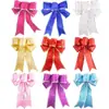 Laço de Natal Grande 25cm Pendente Decoração Árvore de Natal Adereços Decoração Festa de Fim de Ano Mini Laço
