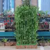 Decoración interior de bambú pantalla divisoria de bambú artificial muro de contención paisajismo decoración exterior bambú en maceta cifrado plantas verdes