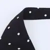 Vestidos Cruzados Europeus e Americanos, Atacado de Verão, Nova Moda Emagrecedora para Mulheres, Gola Halter, Bolinhas