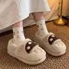 Lindas Zapatillas de Algodón Esponjosas 3D de Hongo para Mujer, Nuevas para el Hogar, de Invierno Cálidas, Antideslizantes, para Hombre, Invierno