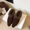 Bolso retro de terciopelo con punta cuadrada, pantuflas de invierno tipo mula, slip-ons, pantuflas cálidas de pelo para mujer con aumento de altura oculto y forro de felpa