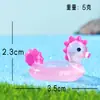 Micro Paisaje Creativo Lindo Cisne Perro Globo Anillo de Natación Adorable Decoración DIY Accesorios Mini Adornos de Escritorio