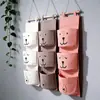 Bolsa Colgante de Tela para Almacenamiento Detrás de la Puerta, Bolsa de Almacenamiento para Mesita de Noche, Bolsa Colgante de Pared para Almacenamiento de Calcetines, Almacenamiento Colgante de Pared para Mesita de Noche para Dormitorio