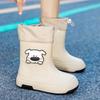 Botas de Lluvia Transfronterizas, Lindas Botas de Lluvia Exteriores de Media Pantorrilla para Mujer, Zapatos de Agua de Algodón, Nuevos Zapatos de Goma Impermeables y Antideslizantes para Cocina y Lavado de Autos