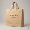Envio Direto da Fábrica Nova Sacola de Papel Sacola Tote Papel Kraft de Alta Qualidade Compras Ecológica Sacola Tote Espessa Estampada