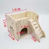 Casa Escondite para Hámster Mascota Casa de Escondite Anti-Trepa Entrenamiento Nido para Dormir Hámster Dorado Decoración de Verano Suministros Villa Pequeña de Madera