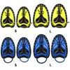 Palas de Natación para Natación en Carril, Palas de Mano con Borde Suave de TPE y Correas de Silicona Ajustables, Equipo Ergonómico de Entrenamiento de Natación para Mejorar la Técnica de Brazada, la Fuerza y la Velocidad(NiñosyAdultos)