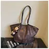 Bolso Tote de Hombro Único con Estampado de Leopardo de Moda para Mujer 2026 Nuevo Estilo Bolso de Mano de Gran Capacidad de Gama Alta Bolso para el Trabajo Debajo del Brazo Moderno
