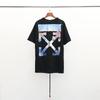 Camiseta de Manga Corta Estampada con Flecha de Pintura al Óleo de Monet de Marca Moderna Versión Europea Talla Grande Suelta Holgada Camiseta Básica para Hombre y Mujer Pareja
