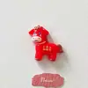 Accesorios de Resina DIY de Dibujos Animados Adornos de Caballo de la Suerte de Año Nuevo Pinzas para el Cabello de Crema Accesorios para Funda de Teléfono Llavero