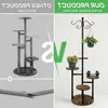 Suporte para plantas interno e externo, Suporte de plantas pendurado de 4 camadas, Suporte de flores para exibição de várias plantas