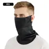 Cachecol de Seda Gelada Protetor Solar para Pescoço de Exterior Verão Anti-UV Máscara Sem Costura Ciclismo Respirável Toalha Facial com Alça para Orelha Capa de Pescoço para Homens e Mulheres