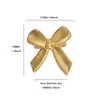 Anel Feminino Dourado em Aço Titânio Não Desbota, Design de Nicho Acessível, Laço Transfronteiriço Aliexpress, Tendência Ins