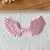 Cuero PU Felpa Grabado Alas de Murciélago Diablo Material Hecho a Mano DIY Decoración Lolita Accesorios de Abanico de Soporte