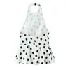 Ropa de Mujer al por Mayor Transfronteriza Estilo Europeo y Americano 2026 Primavera Nuevo Top de Lunares Cuello Halter Elegante Top para Mujer