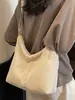 Bolsa transversal minimalista casual de nicho, bolsa tote de grande capacidade para o trabalho, cor sólida, estilosa, personalidade artística, bolsa de ombro único