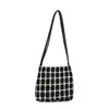 Bolsa Tote para Estudantes Universitários, Bolsa de Mão Geométrica com Rombos para Mulheres, Bolsa com Zíper de Grande Capacidade para o Dia a Dia de Mulheres