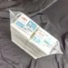 Paquete de 100 Bolsas Pequeñas Desechables Hisopos de Algodón Doble Cabeza Hogar Cosmético Caja Redonda Bolsa de Palillos de Algodón Regalo Hisopo de Algodón Doble Cabeza