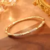 Pulsera de Bambú Exquisita de Moda Europea y Americana Más Vendida Transfronteriza para Mujer, Diseño de Nicho de Lujo Ligero, Joyería de Mano Elegante con Circonita Súper Brillante para Mujer