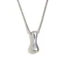 Moda Europeia e Americana Simples Nicho Personalidade Hip Hop Explosões Colar Aço Inoxidável Banhado a Ouro 18K Colar com Letras Bolha para Mulheres